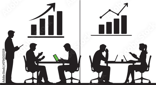 Business growth strategy meeting brainstorming planning teamwork success analysis