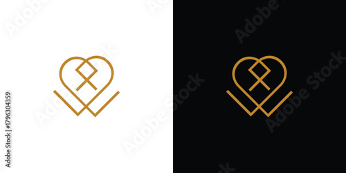 Unique and elegant love logo design