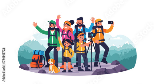 Family Hiking Adventure With Dog: Capturing Moments and Embracing Nature Together