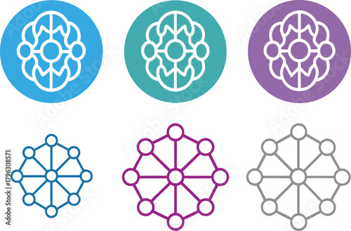 Machine Learning Algorithm Diagram Set. Machine Learning Data Intelligence Graphic. Machine Learning Computational Model Art. Machine Learning Predictive Analysis Illustration. Machine Learning Neural