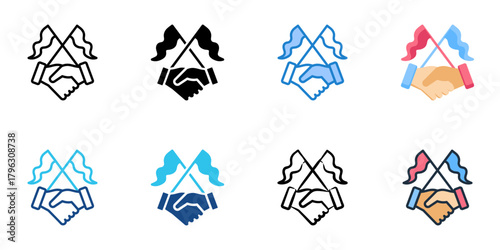 Alliance icon set multiple style collection 
