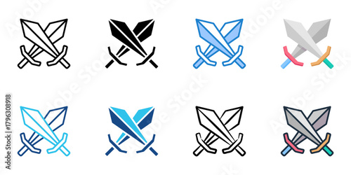 War icon set multiple style collection 
