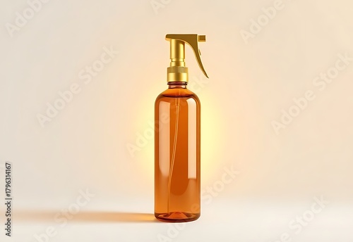 White and brown bottles with liquids isolated on a transparent background