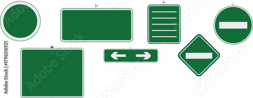 Road sign illustration, traffic safety symbols, pedestrian warning signs, school zone alerts, stop sign, caution graphics, stock vector, transportation design