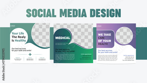 Medical social media post design 