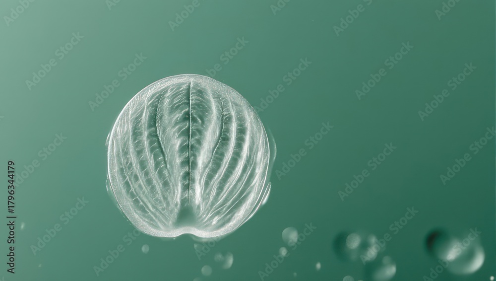 Obraz premium Ctenophore Comb Jelly - A Delicate Marine Creature in Teal Waters.