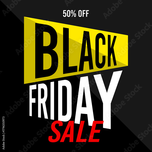 50% off black friday sale, 50%off fifty percent off 50 % off, price, discount, retail, november.