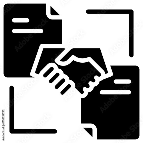 deal icon isolated on white background. vector illustration icon for business and marketing strategy