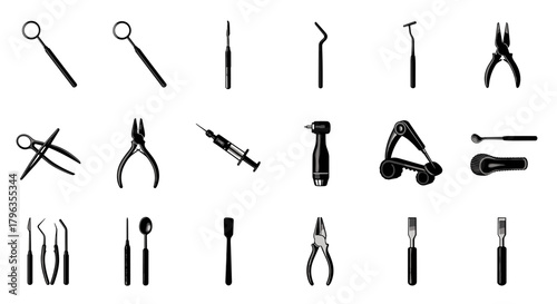 Professional dental tools collection for modern dentistry and patient care innovation