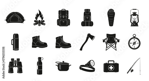 Essential camping gear collection for outdoor adventures and survival