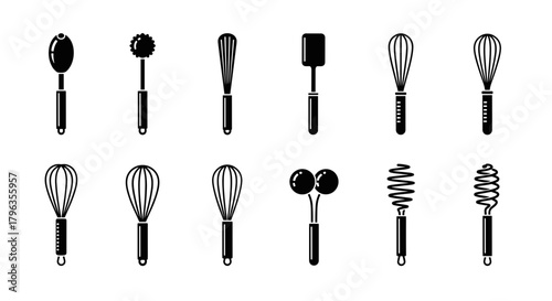 Versatile kitchen cooking utensils for baking and food preparation, cooking essentials set