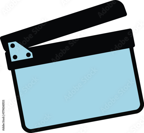 Clapperboard icon, film production, movie making, cinema