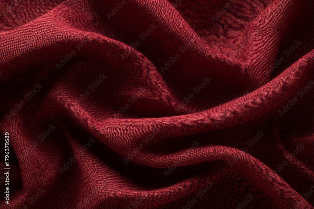 Obraz premium Dynamic Dark Red and Maroon Abstract Waves Wallpaper