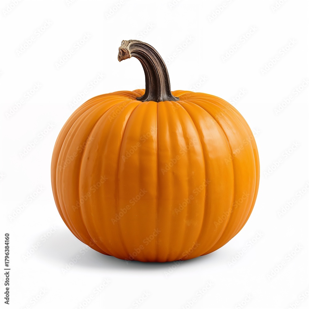 Obraz premium Classic bright orange pumpkin for festive autumn decor harvest