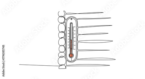Thermometer on Log Wall – Symbol of Harsh Winter Conditions