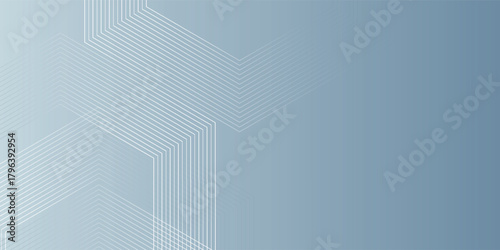 Digital futuristic technology concept with hexagons. Digital hexagonal blue abstract background. Geometric stripe line art design vector illustration