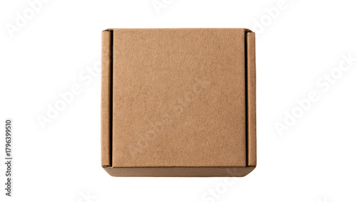 Empty kraft paper box, top view