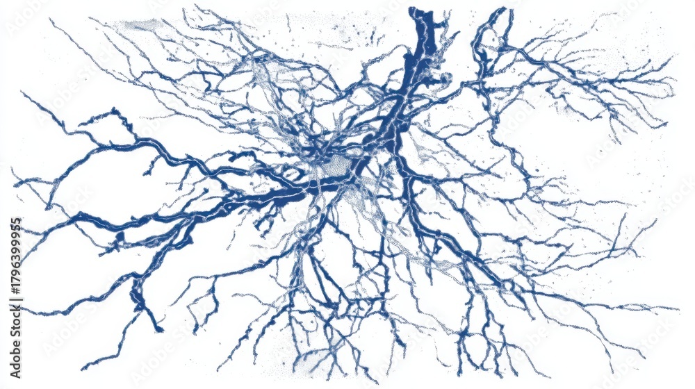 Obraz premium Neural network visualization digital art abstract science conceptual perspective