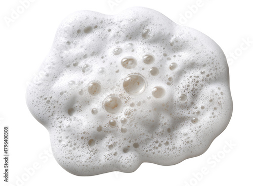 Creamy, bubbly foam, top view