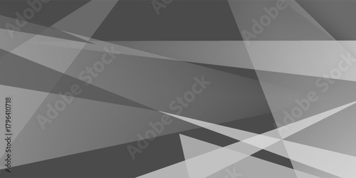 Abstract black and gray on dark background polygons silver modern design. Vector illustration EPS 10.