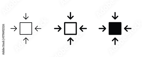 Compact size icon black pictogram. Compact size symbol for graphic and web design.