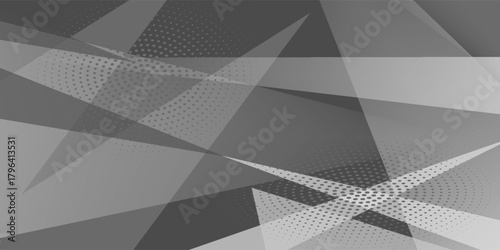 Abstract black and gray on dark background polygons silver modern design. Vector illustration EPS 10.