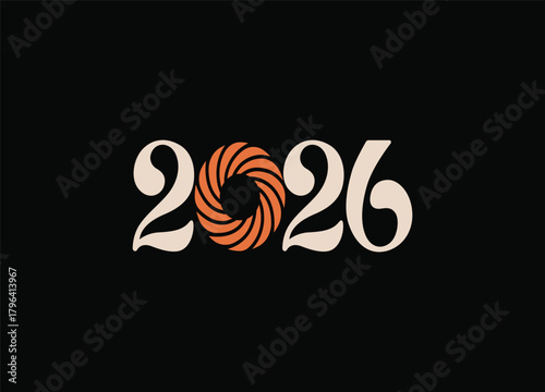 Elegant 2026 Typography Design for New Year Celebrations and Future Trends with Modern Aesthetic and Eye Catching Graphics