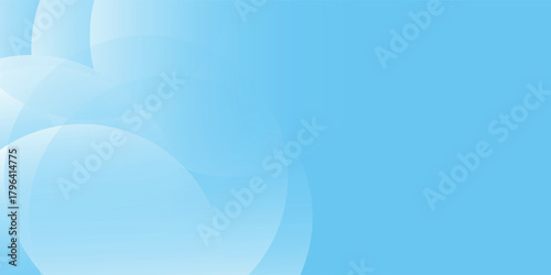 Abstract minimalist banner background, pastel colorful, blue and white gradations. Circle effect style vector illustration eps10