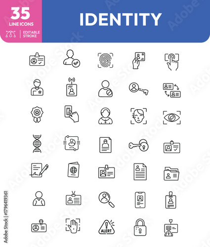 Identity and Security Icons A Collection of Authentication and Access Control Symbols