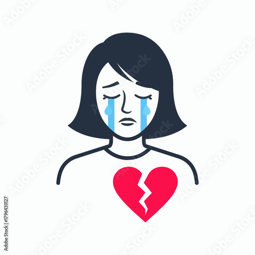 Heartbreak and Tears A Womans Emotional Pain.