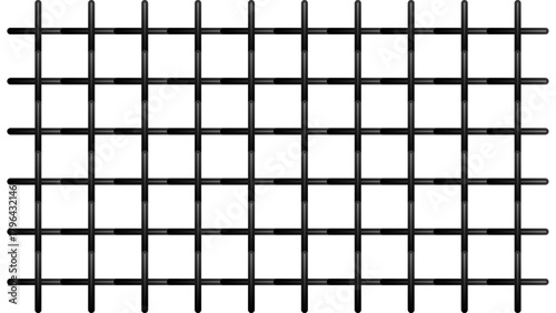 Wallpaper Mural Stylized Black Geometric Grid Pattern on White Background Torontodigital.ca