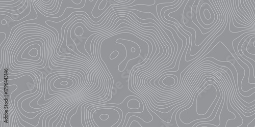 Subtle abstract topographic pattern with smooth contour lines on a gray background, creating a modern minimalistic texture ideal for mapping themes, backgrounds, branding,wallpapers,and graphic design