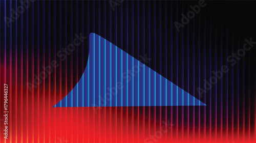 Striking emerald striped overlay interacting with navy circular border, glowing interior gradient, geometric alignment, and futuristic abstract depth illusion.