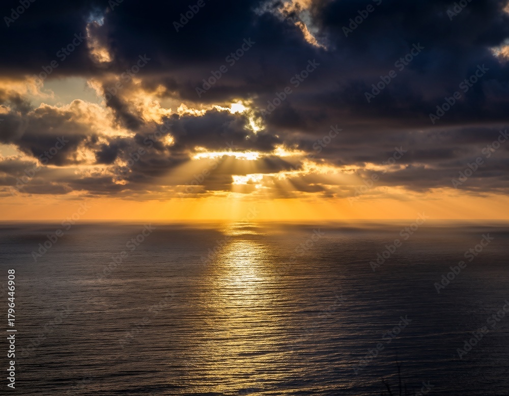 Obraz premium A sunset over the ocean