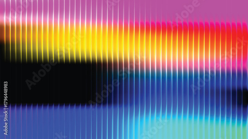 Glowing Transparent Blue Glass Motion with Neon Flow and Depth