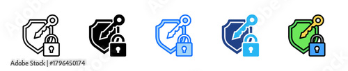 Payment Gateway Security Icon Set Multiple Style Collection