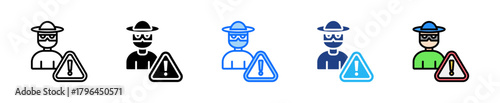 Payment Fraud Alert Icon Set Multiple Style Collection