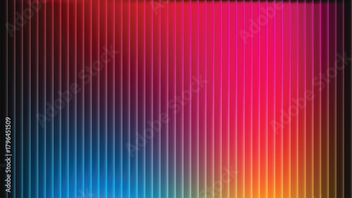 Symmetric green and navy gradient design using vertical stripes, circular enclosure, glowing rectangular center, abstract geometric illusion, and layered depth.