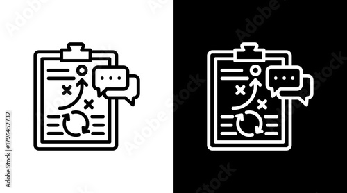 Plan Outline With Icon Set Design	