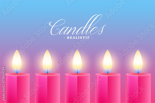 realistic glowing event candle light background