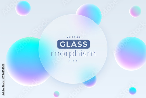 futuristic glass morphism background design for modern app layout