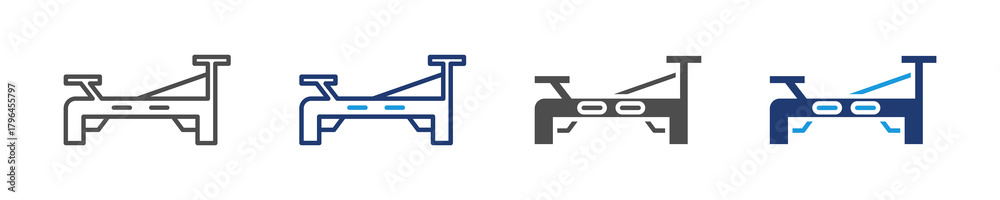 Obraz premium reformer pilates icon set multiple style