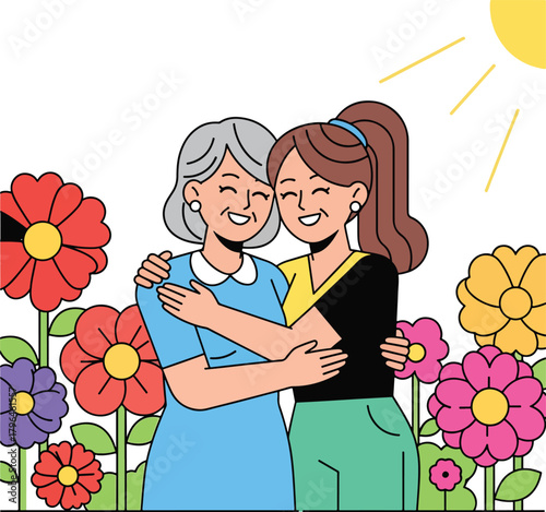 Generational love and connection between a mother and daughter