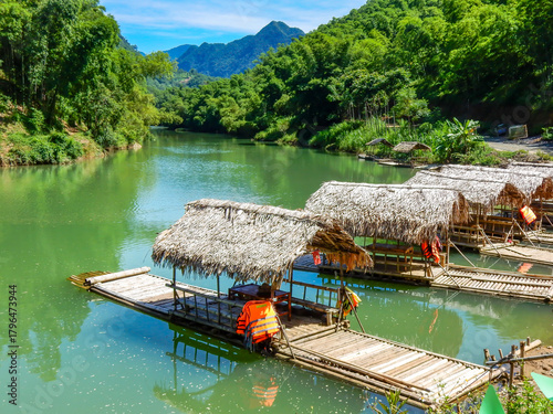 Thanh Hoa Province, Vietnam: view of Suoi Cham River in Pu Luong Nature Reserve.
