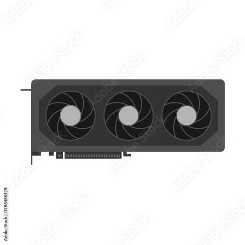 illustration of a computer graphics card