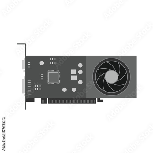 illustration of a computer graphics card