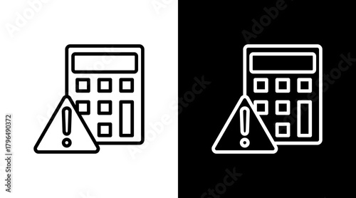 Risk Calculator With Icon Set Design