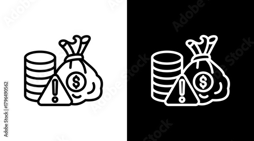 Financial Risk With Icon Set Design