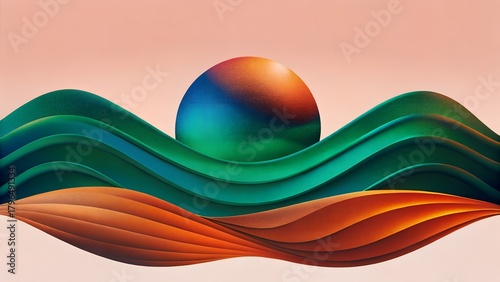 abstract colorful wave background