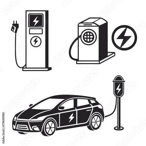 Electric Car Charging Stations and Vehicle electric vehicle